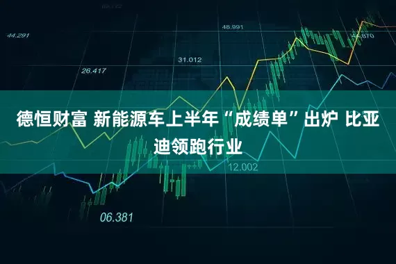德恒财富 新能源车上半年“成绩单”出炉 比亚迪领跑行业
