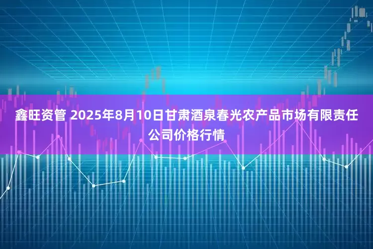 鑫旺资管 2025年8月10日甘肃酒泉春光农产品市场有限责任公司价格行情