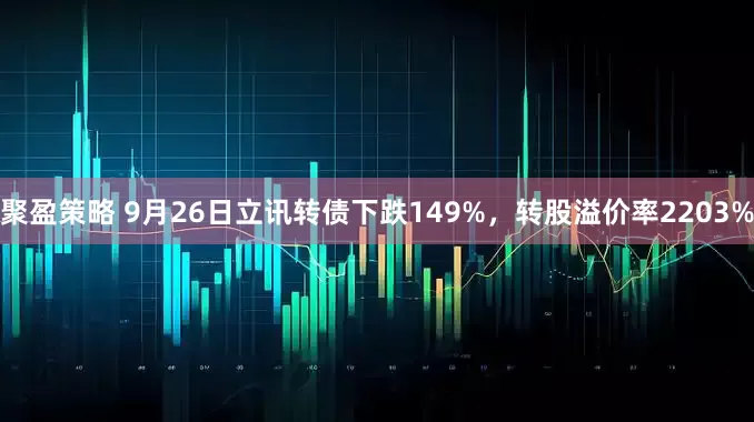 聚盈策略 9月26日立讯转债下跌149%，转股溢价率2203%