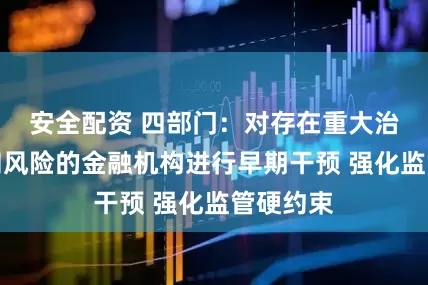 安全配资 四部门：对存在重大治理缺陷和风险的金融机构进行早期干预 强化监管硬约束